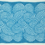Dentelle de Calais motif décoratif blue - FÉDORIANNE