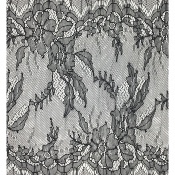 dentelle de Calais motif fleur noire - IDALISE