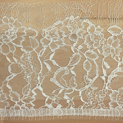 Dentelle de Calais motif fleur blanc - EDEÏSE
