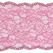 Dentelle de Calais motif fleur pink gris - ELIZIE