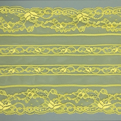 Dentelle de Calais motif fleur jaune - FELIXINE