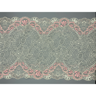 Dentelle de Calais arabesque Creme Rose - AURALINE 