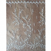 Dentelle de Calais motif fleur champagne - EZILDA