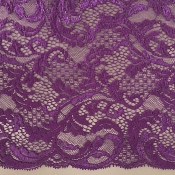 Dentelle de Calais motif art déco violet - BÉATRIX