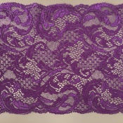 Dentelle de Calais motif art déco violet - BÉATRIX