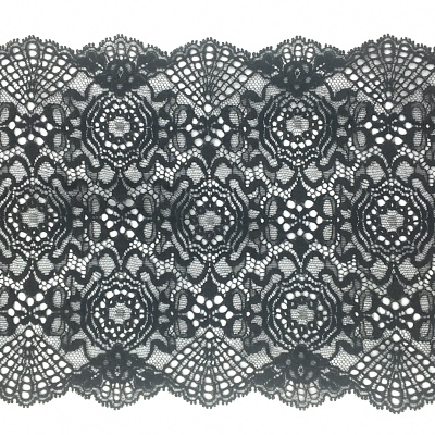 Dentelle de Calais motif abstrait noir - FAUSTINE