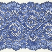 Dentelle de Calais arabesque blue jean - AURALINE 