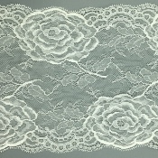 Dentelle de Calais motif fleur naturel - AURE