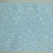 Dentelle de Calais motif géométrique et fleur blue - BRÉANNE