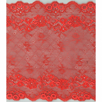 Dentelle de Calais motif fleur rouge - FROSINE