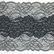 Dentelle de Calais motif fleur noire - CAMILLETTE