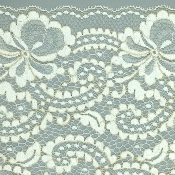 Dentelle de Calais motif floral naturel or - ALIÉONOR