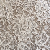 Dentelle de Calais motif fleur champagne - EDERINE
