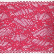 Dentelle de Calais cerise lurex - ALOÏSE 