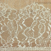 Dentelle de Calais motif fleur champagne - EDEÏSE