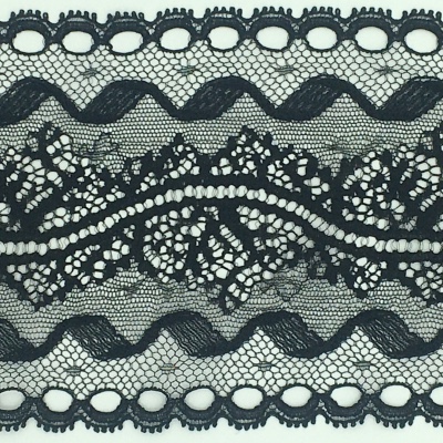 Dentelle de Calais motif décoratif noire - FÉLICITÉ