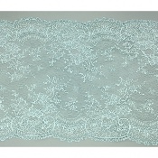 Dentelle de Calais motif fleur azur - JOSÉLINE