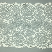 Dentelle de Calais motif fleur naturel - FLORE