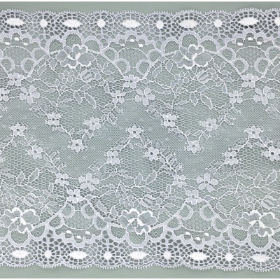 Dentelle de Calais motif fleur parme - JOVIETTE