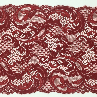 Dentelle de Calais motif art déco rouge théâtre - BÉATRIX 