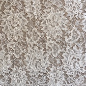 Dentelle de Calais motif fleur champagne - EDERINE