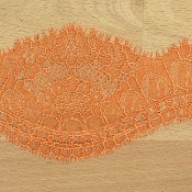 Dentelle de Calais motif fleur orange - GADÉLIE