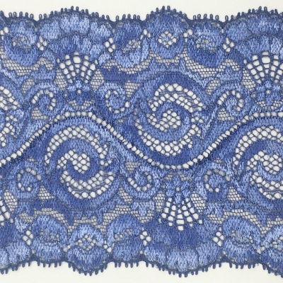 Dentelle de Calais arabesque blue jean - AURALINE 