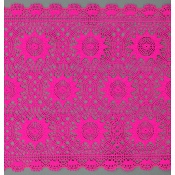 Dentelle de Calais motif résille rose fluo - BALANDINE