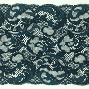 Dentelle de Calais motif art déco vert bouteille - BELGARDE