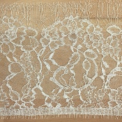 Dentelle de Calais motif fleur blanc - EDEÏSE