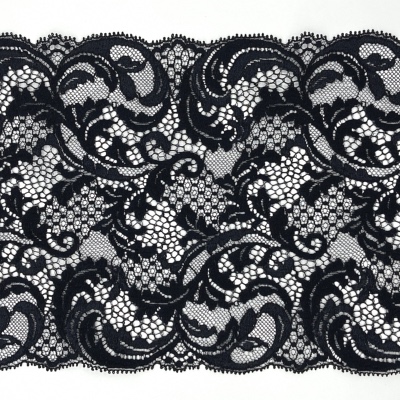 Dentelle de Calais motif art déco noire - BÉATRIX