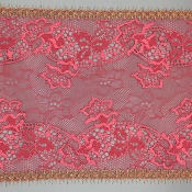 Dentelle de Calais motif fleur raspberry - DIVINE